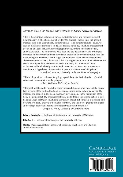 Produktbild: Models and Methods in Social Network Analysis