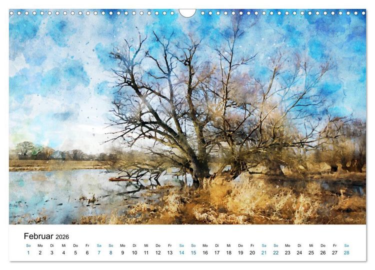 Produktbild: Havelland in Aquarell (Wandkalender 2026 DIN A3 quer), CALVENDO Monatskalender