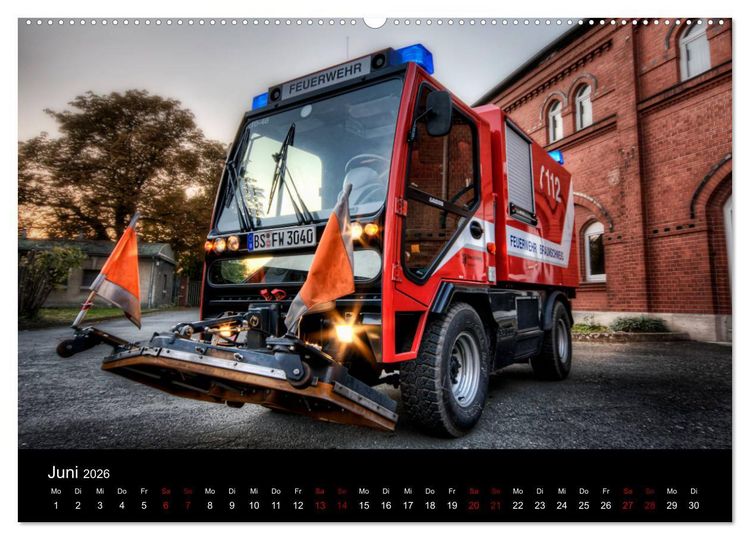 Produktbild: Berufsfeuerwehr Braunschweig (hochwertiger Premium Wandkalender 2026 DIN A2 quer), Kunstdruck in Hochglanz