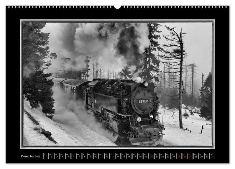 Produktbild: Unter Dampf - Eisenbahnromantik im Harz (Wandkalender 2026 DIN A2 quer), CALVENDO Monatskalender