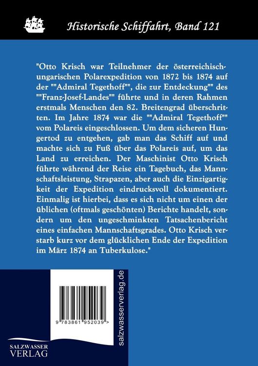 Produktbild: Tagebuch des Nordpolarfahrers Otto Krisch