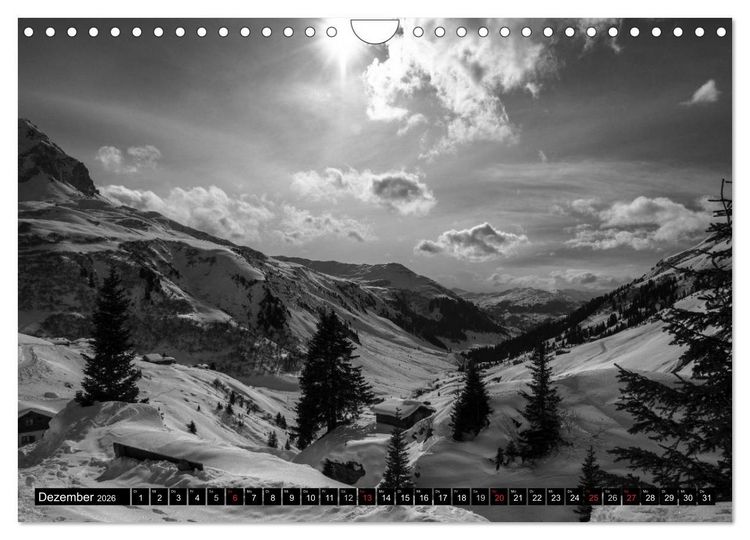 Produktbild: Stille Momente in Schwarz-Weiss (Wandkalender 2026 DIN A4 quer), CALVENDO Monatskalender