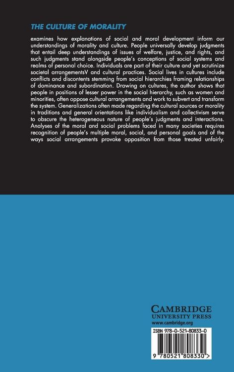 Produktbild: The Culture of Morality