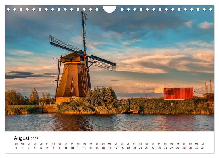 Produktbild: M&auml;rchenhafte Windm&uuml;hlen (Wandkalender 2027 DIN A4 quer), CALVENDO Monatskalender