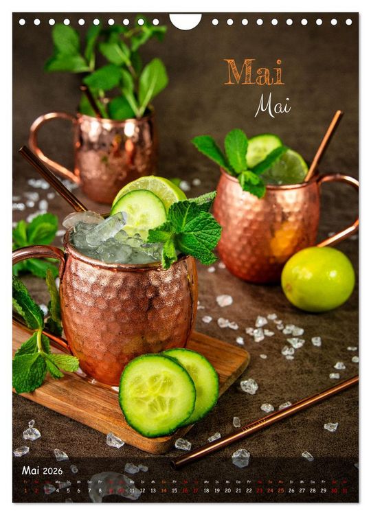 Produktbild: Mix it up - Cocktails (Wandkalender 2026 DIN A4 hoch), CALVENDO Monatskalender