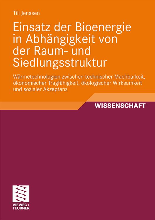 Produktbild: Einsatz der Bioenergie in Abh&auml;ngigkeit von der Raum- und Siedlungsstruktur
