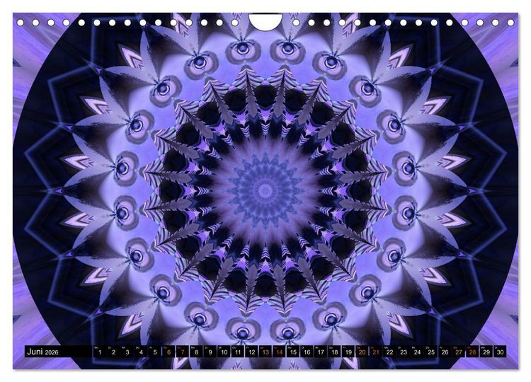 Produktbild: Energie - Mandalas, Spiritualit&auml;t durch die Farbe Lila (Wandkalender 2026 DIN A4 quer), CALVENDO Monatskalender