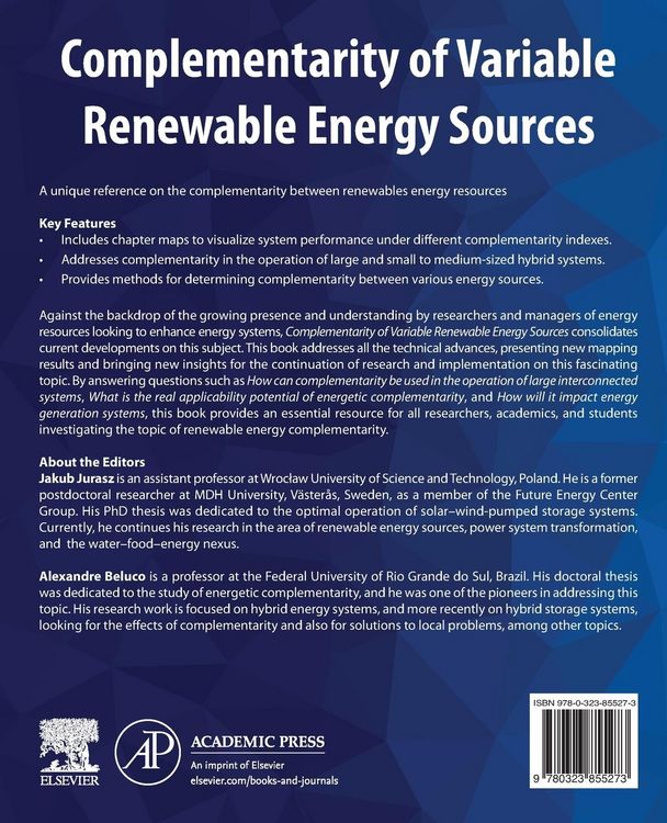 Produktbild: Complementarity of Variable Renewable Energy Sources