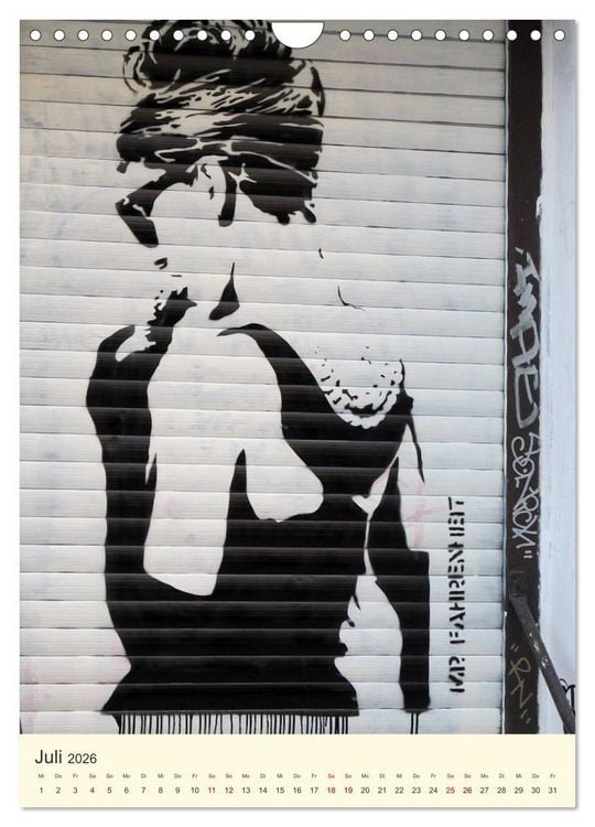Produktbild: Famous Women in StreetArt (Wandkalender 2026 DIN A4 hoch), CALVENDO Monatskalender