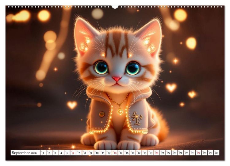 Produktbild: Leuchtende Tierbabys (hochwertiger Premium Wandkalender 2026 DIN A2 quer), Kunstdruck in Hochglanz