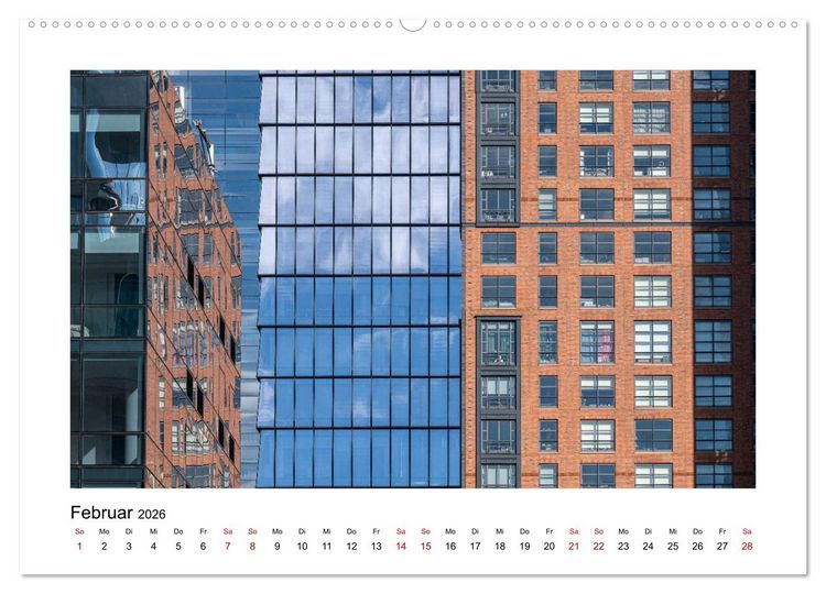Produktbild: Fassadenpoesie &ndash; Muster & Strukturen aus New York (hochwertiger Premium Wandkalender 2026 DIN A2 quer), Kunstdruck in Hochglanz