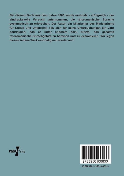Produktbild: Raetoromanische Grammatik