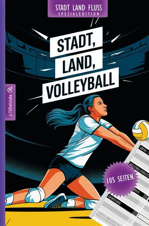 Produktbild: Stadt, Land, Volleyball - 105 Seiten - Stadt-Land-Fluss-Spezialedition f&uuml;r Volleyballspieler