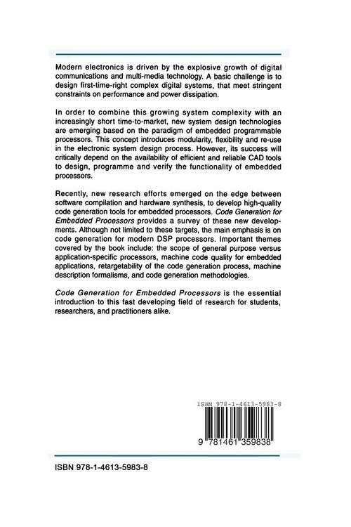 Produktbild: Code Generation for Embedded Processors