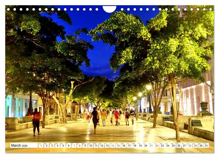 Produktbild: Havana by Night - Cuba's fascinating capital (Wall Calendar 2026 DIN A4 landscape), CALVENDO 12 Month Wall Calendar