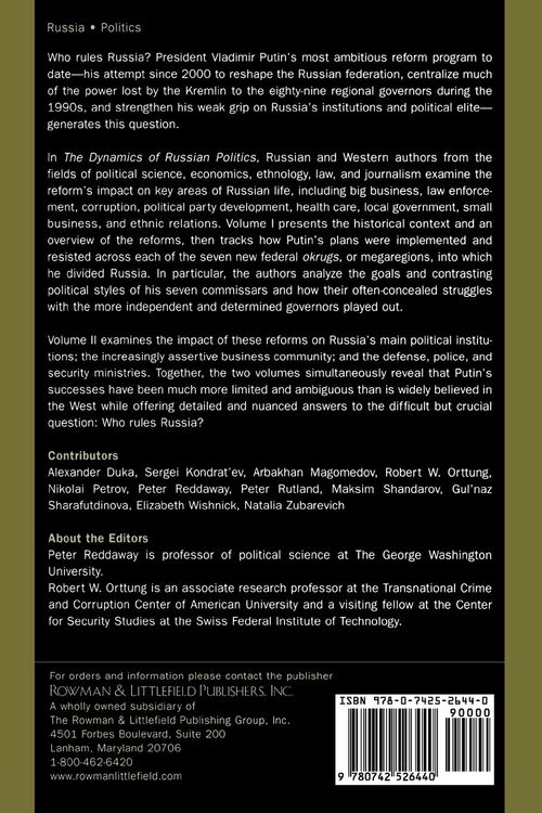 Produktbild: Dynamics of Russian Politics