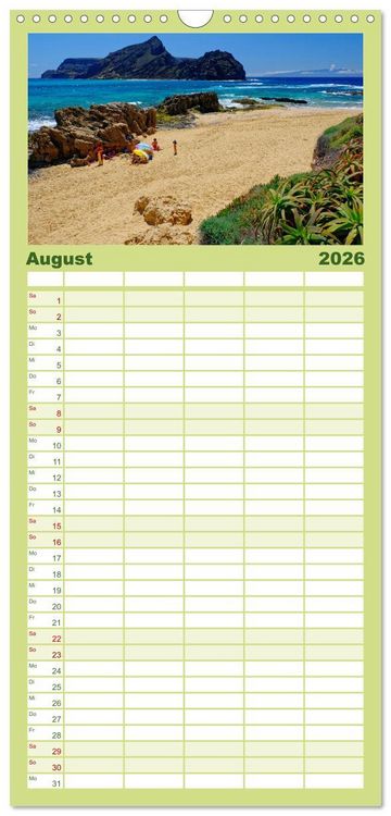 Produktbild: Familienplaner 2026 - Madeira und Porto Santo mit 5 Spalten (Wandkalender, 21 x 45 cm) CALVENDO