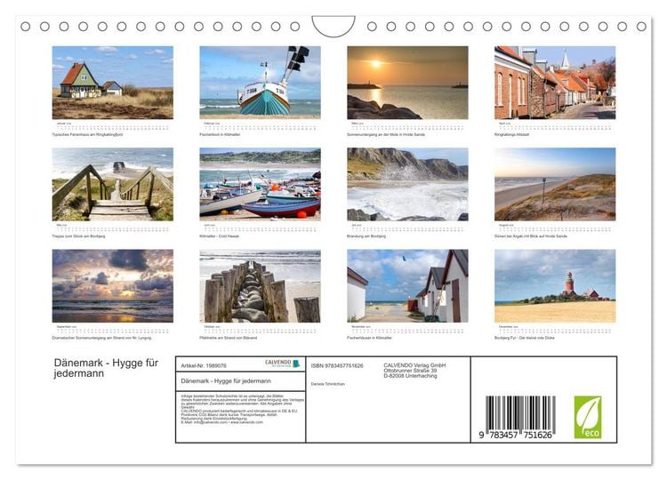 Produktbild: D&auml;nemark - Hygge f&uuml;r jedermann (Wandkalender 2026 DIN A4 quer), CALVENDO Monatskalender