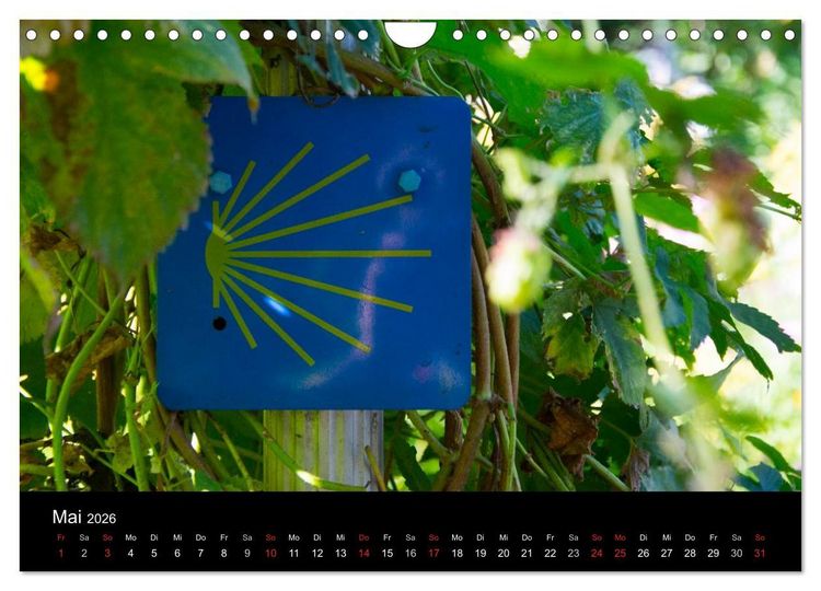 Produktbild: Jakobsweg M&uuml;nchen-Lindau (Wandkalender 2026 DIN A4 quer), CALVENDO Monatskalender