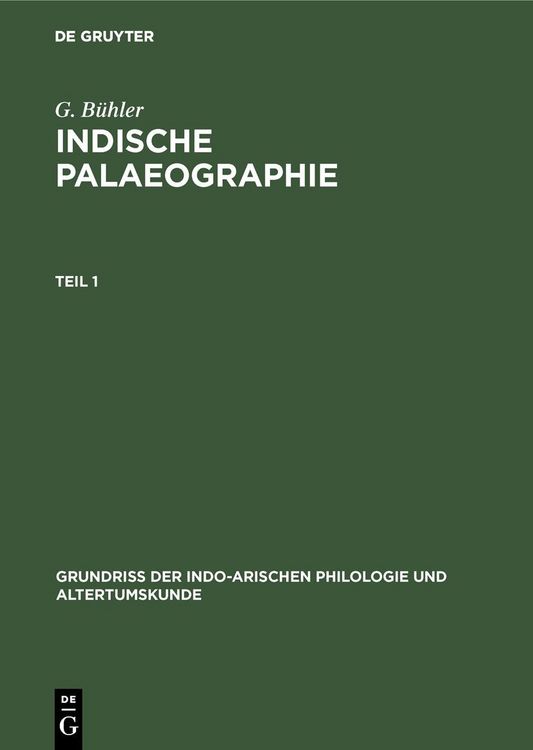 Produktbild: Indische Palaeographie