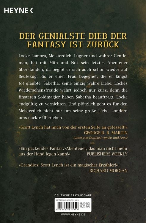 Produktbild: Die Republik der Diebe / Locke Lamora Band 3
