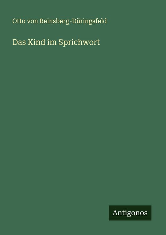 Produktbild: Das Kind im Sprichwort