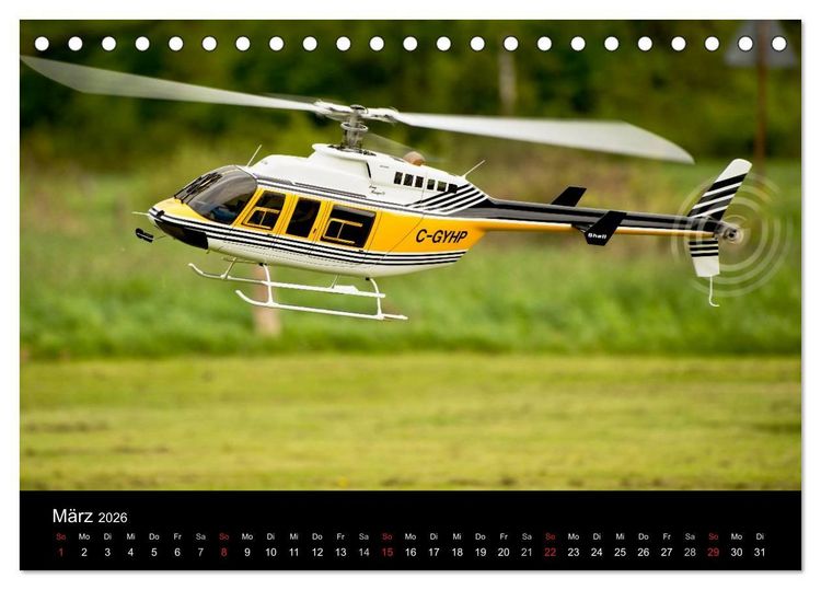 Produktbild: Modellhubschrauber (Tischkalender 2026 DIN A5 quer), CALVENDO Monatskalender