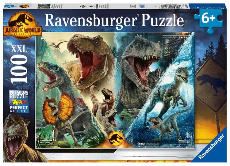 Produktbild: Kinderpuzzle 100 XXL Teile - Jurassic Park - Dinosaurierarten