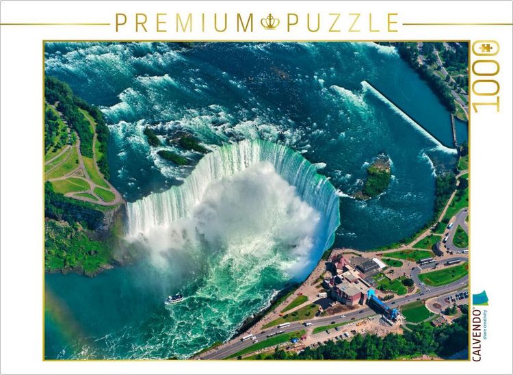 Produktbild: CALVENDO Puzzle Niagara F&auml;lle (Fallh&ouml;he 57 m, Kantenl&auml;nge 670 m), Ontario | 1000 Teile Lege-Gr&ouml;&szlig;e 64x48cm Foto-Puzzle f&uuml;r gl&uuml;ckliche Stunden