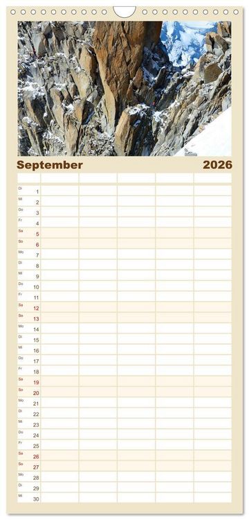 Produktbild: Familienplaner 2026 - Gipfelabenteuer - wenn der Berg ruft mit 5 Spalten (Wandkalender, 21 x 45 cm) CALVENDO
