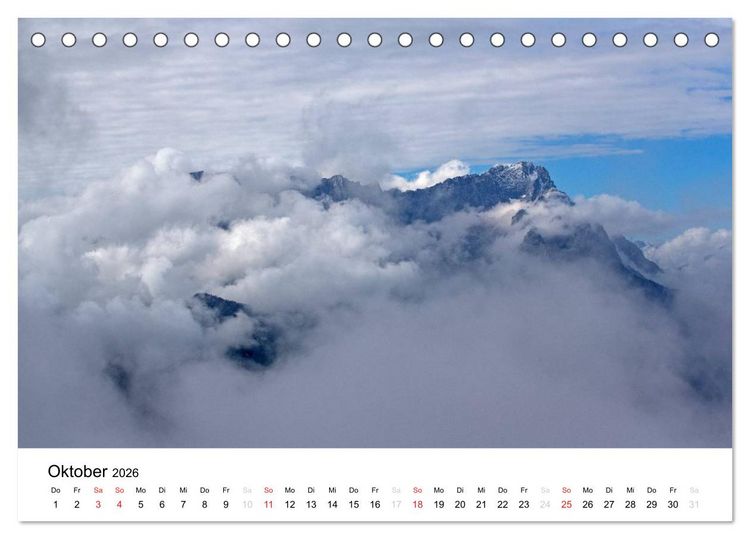Produktbild: Zugspitz-Impressionen (Tischkalender 2026 DIN A5 quer), CALVENDO Monatskalender