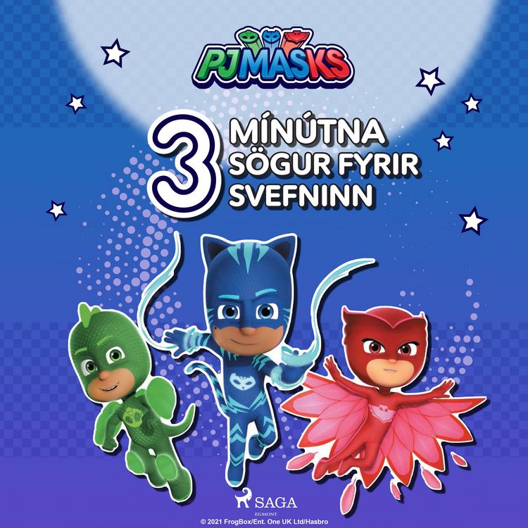 Produktbild: PJ Masks - 3 m&iacute;n&uacute;tna s&ouml;gur fyrir svefninn