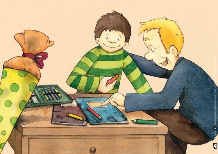 Produktbild: Die Schule ist ein großes Haus. Kamishibai Bildkartenset für Vorschule, Anfangsunterricht und Schuleingangsphase.
