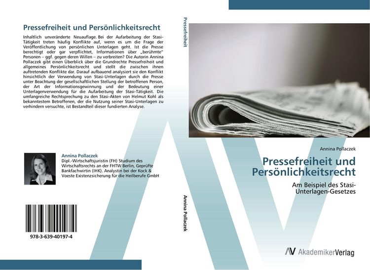 Produktbild: Pressefreiheit und Pers&ouml;nlichkeitsrecht