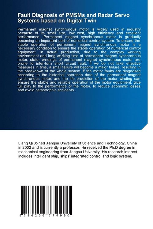 Produktbild: Fault Diagnosis of PMSMs and Radar Servo Systems based on Digital Twin