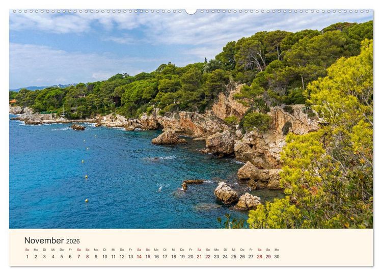 Produktbild: Wundersch&ouml;ne C&ocirc;te d'Azur (Wandkalender 2026 DIN A2 quer), CALVENDO Monatskalender