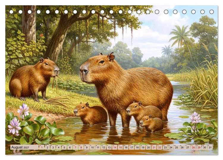 Produktbild: S&uuml;damerikas Tiere wie aus alten B&uuml;chern (Tischkalender 2027 DIN A5 quer), CALVENDO Monatskalender