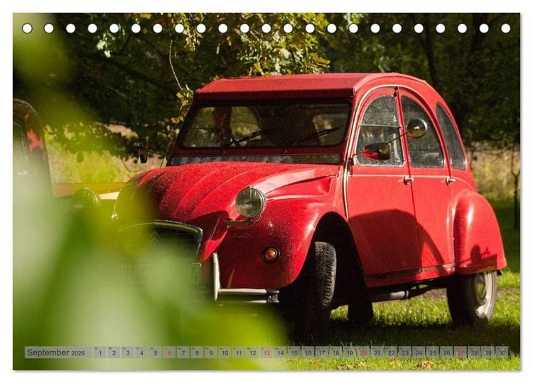 Produktbild: Kultauto Ente Citro&euml;n 2CV (Tischkalender 2026 DIN A5 quer), CALVENDO Monatskalender
