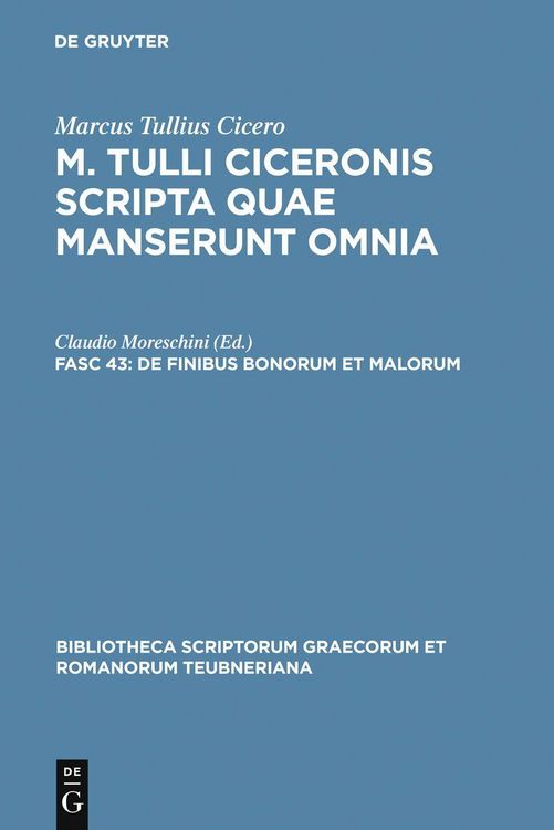 Produktbild: De finibus bonorum et malorum
