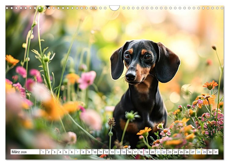 Produktbild: Zauberhafte Dackel (Wandkalender 2026 DIN A3 quer), CALVENDO Monatskalender