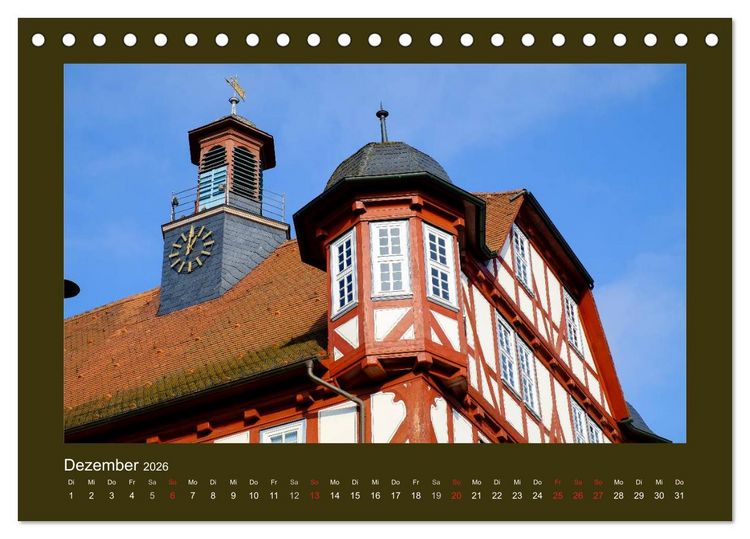 Produktbild: Fachwerk in Nordhessen (Tischkalender 2026 DIN A5 quer), CALVENDO Monatskalender