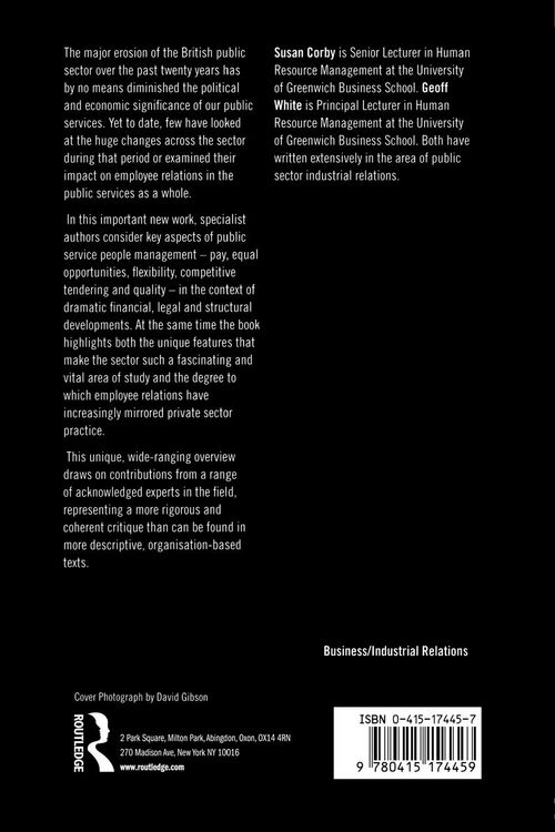 Produktbild: Employee Relations in the Public Services