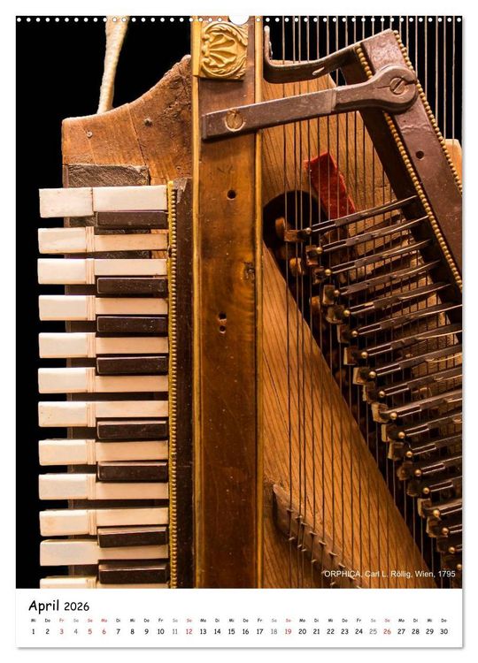 Produktbild: Historische Musikinstrumente (hochwertiger Premium Wandkalender 2026 DIN A2 hoch), Kunstdruck in Hochglanz