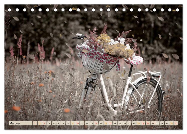 Produktbild: Fahrrad Alltag - Film Noir Style (Tischkalender 2026 DIN A5 quer), CALVENDO Monatskalender
