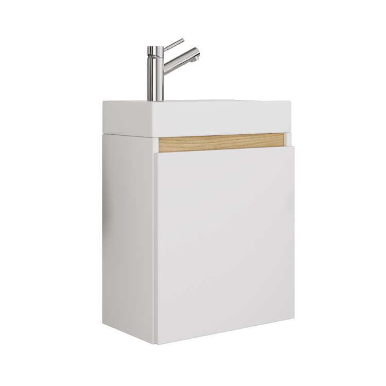Produktbild: 2 tlg. H&auml;ngeschrank G&auml;ste-WC Waschbecken Softclose Cosila