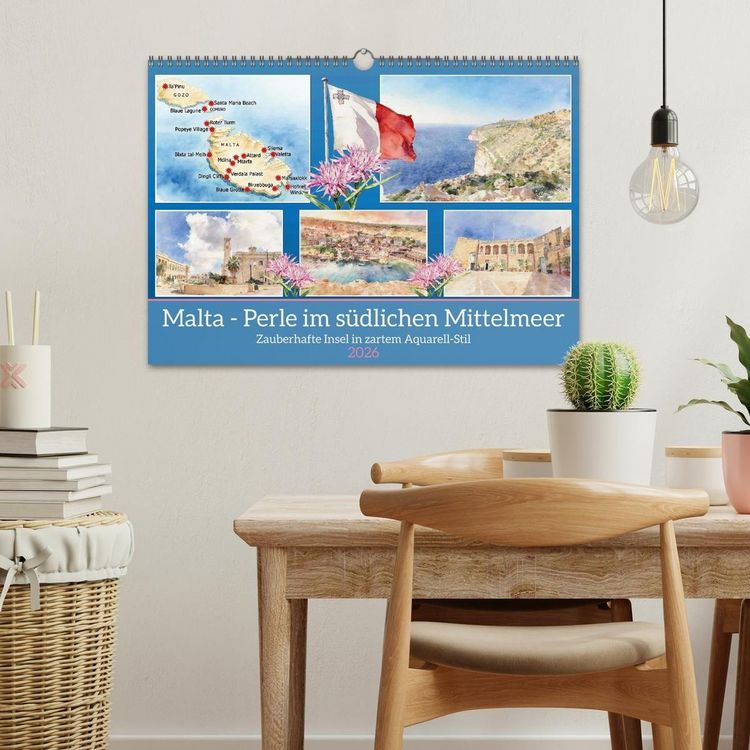 Produktbild: Malta - Perle im s&uuml;dlichen Mittelmeer (Wandkalender 2026 DIN A3 quer), CALVENDO Monatskalender