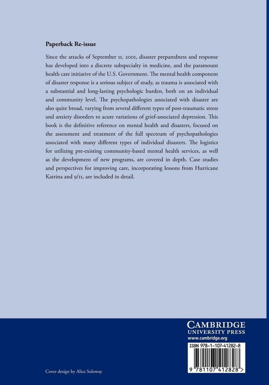 Produktbild: Mental Health and Disasters