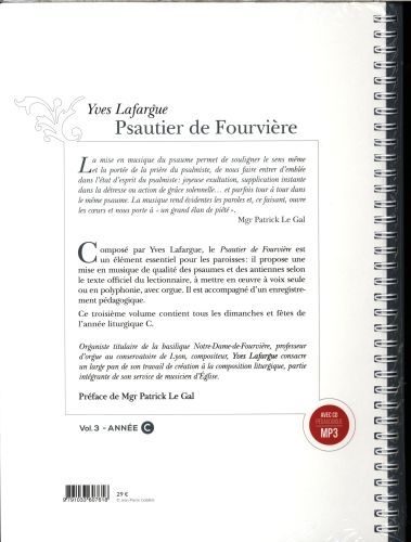 Produktbild: Psautier de Fourvi&egrave;re : psaumes des dimanches et f&ecirc;tes