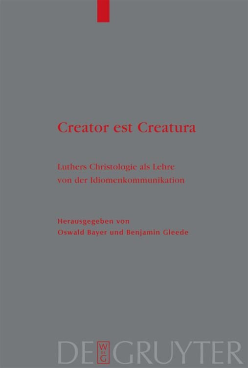 Bild vom Artikel Creator est Creatura vom Autor Oswald Bayer