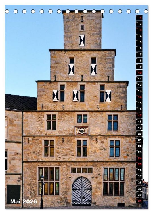 Produktbild: Osnabr&uuml;ck Fassade (Tischkalender 2026 DIN A5 hoch), CALVENDO Monatskalender